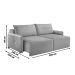 Sofá 3 Lugares Retrátil Urban Linho Cinza 200 cm