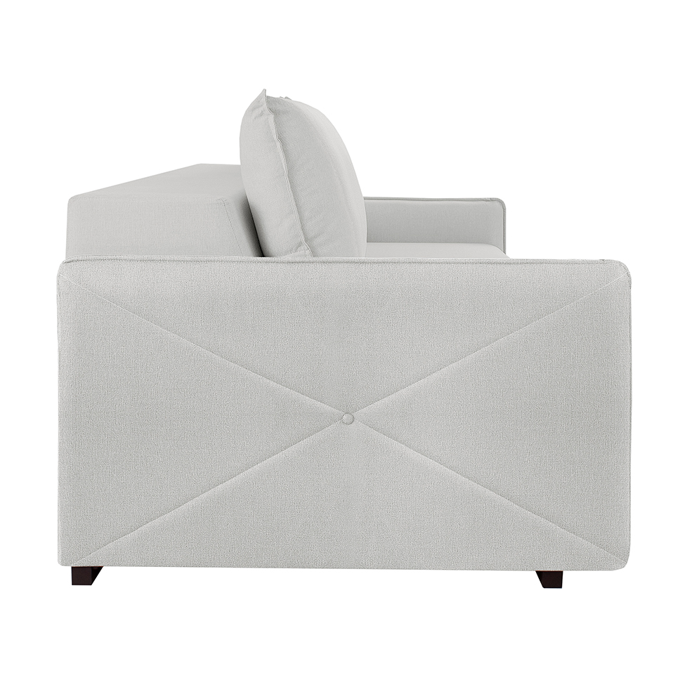Sofá 3 Lugares Retrátil Urban Linho Cinza 220 cm