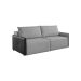 Sofá 3 Lugares Retrátil Urban Linho Cinza e Preto 200 cm