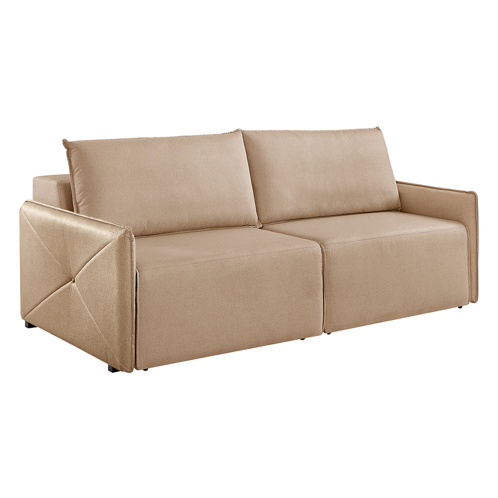 Sofá 3 Lugares Retrátil Urban Linho Palha 200 cm