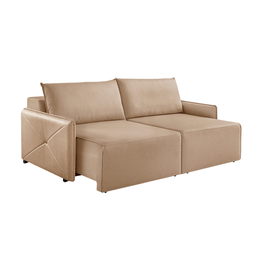 Sofá 3 Lugares Retrátil Urban Linho Palha 200 cm