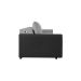 Sofá 3 Lugares Retrátil Urban com Entrada USB Linho Cinza e Preto 200 cm