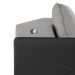 Sofá 3 Lugares Retrátil Urban com Entrada USB Linho Cinza e Preto 200 cm