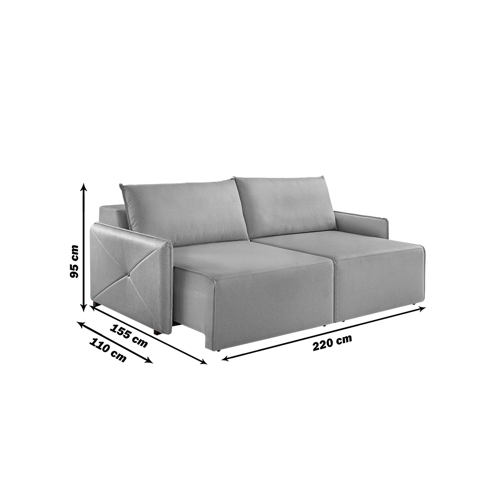 Sofá 3 Lugares Retrátil Urban com USB Linho Bege Claro 220 cm