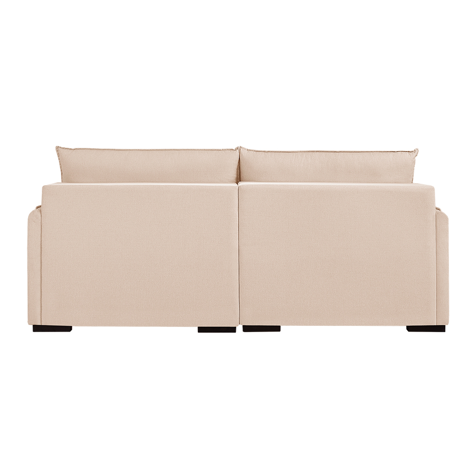 Sofá 3 Lugares Retrátil Urban com USB Linho Bege Claro 220 cm