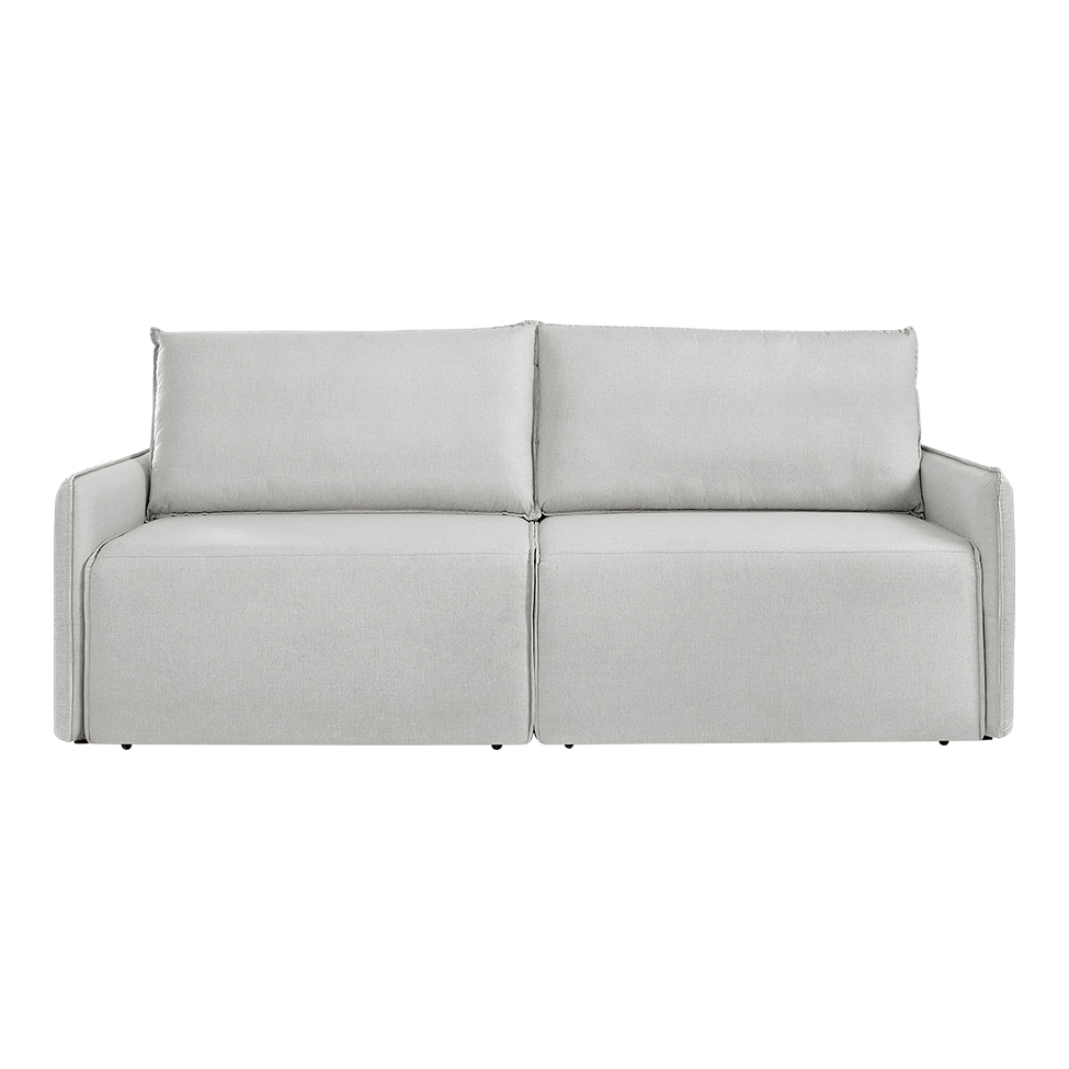 Sofá 3 Lugares Retrátil Urban com USB Linho Cinza 200 cm