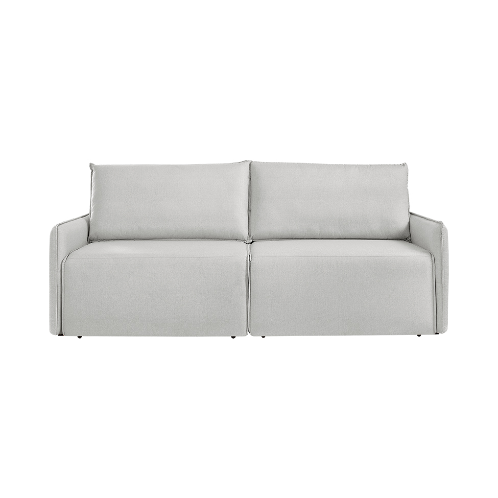 Sofá 3 Lugares Retrátil Urban com USB Linho Cinza 220 cm
