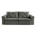Sofá 3 Lugares Retrátil e Reclinável Astor Veludo Cinza 202 cm