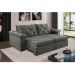 Sofá 3 Lugares Retrátil e Reclinável Astor Veludo Cinza 242 cm