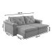 Sofá 3 Lugares Retrátil e Reclinável Astor Veludo Cinza 242 cm