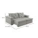 Sofá 3 Lugares Retrátil e Reclinável Astor Veludo Cinza Prateado 202 cm