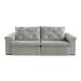 Sofá 3 Lugares Retrátil e Reclinável Astor Veludo Cinza Prateado 202 cm