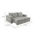 Sofá 3 Lugares Retrátil e Reclinável Astor Veludo Cinza Prateado 242 cm