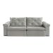 Sofá 3 Lugares Retrátil e Reclinável Astor Veludo Cinza Prateado 242 cm