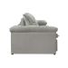 Sofá 3 Lugares Retrátil e Reclinável Astor Veludo Cinza Prateado 242 cm