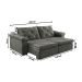 Sofá 3 Lugares Retrátil e Reclinável Astor Veludo Marrom 202 cm