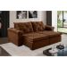Sofá 3 Lugares Retrátil e Reclinável Astor Veludo Marrom 242 cm