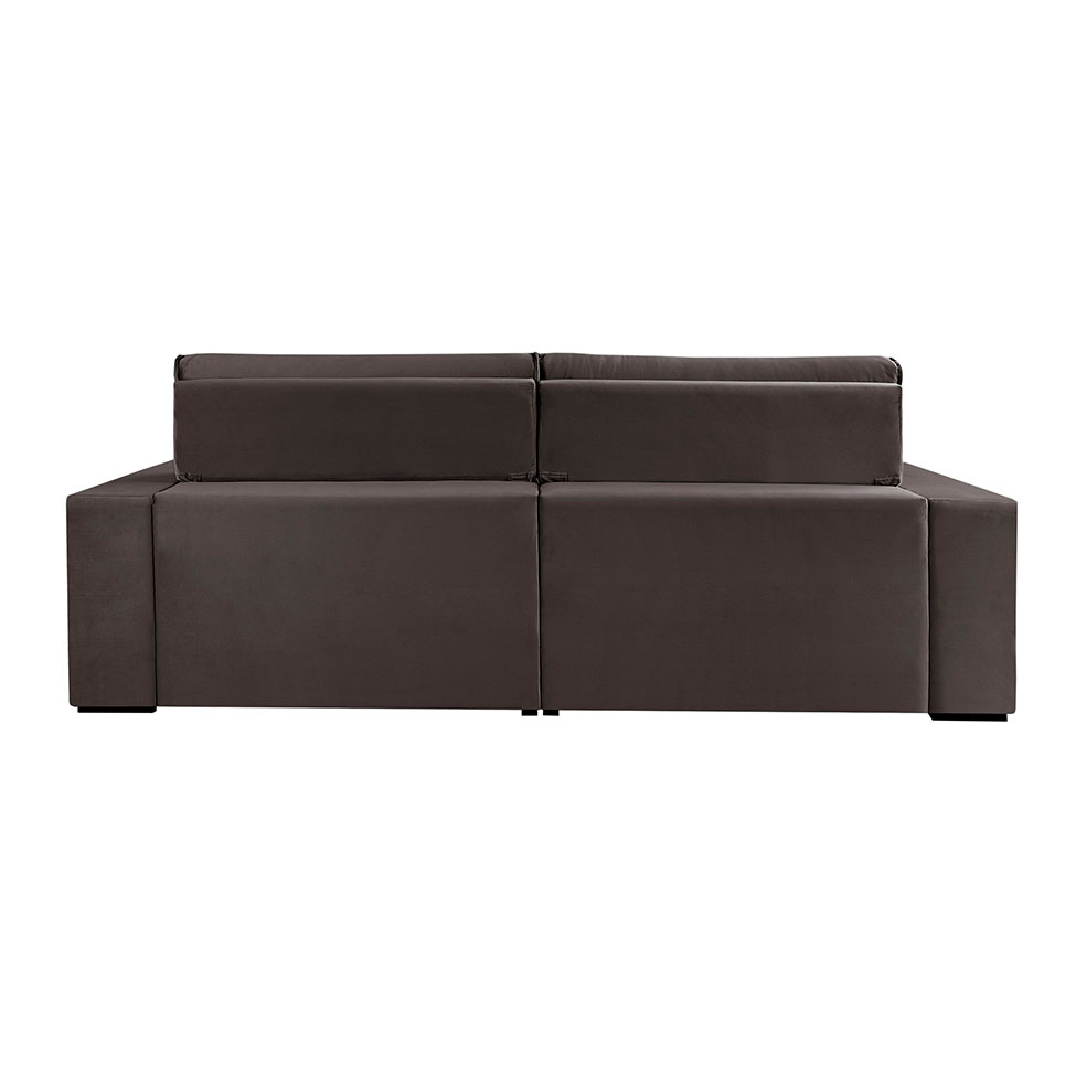 Sofá 3 Lugares Retrátil e Reclinável Free Veludo Cinza 190 cm