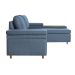 Sofá 4 Lugares Clássico com Chaise Direito Linho Azul
