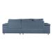 Sofá 4 Lugares Clássico com Chaise Direito Linho Azul