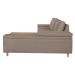 Sofá 4 Lugares Clássico com Chaise Direito Linho Cobre