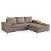 Sofá 4 Lugares Clássico com Chaise Direito Linho Cobre