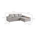 Sofá 4 Lugares Clássico com Chaise Direito Linho Palha