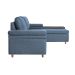 Sofá 4 Lugares Clássico com Chaise Direito e Entrada USB Linho Azul