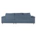 Sofá 4 Lugares Clássico com Chaise Direito e Entrada USB Linho Azul
