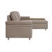 Sofá 4 Lugares Clássico com Chaise Direito e Entrada USB Linho Cobre