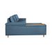 Sofá 4 Lugares Clássico com Chaise Esquerdo Linho Azul