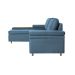 Sofá 4 Lugares Clássico com Chaise Esquerdo Linho Azul
