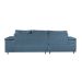 Sofá 4 Lugares Clássico com Chaise Esquerdo Linho Azul