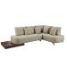 Sofá 4 Lugares Paris com Apoio Lateral Linho Creme