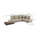 Sofá 4 Lugares Paris com Apoio Lateral Linho Creme