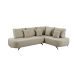 Sofá 4 Lugares Paris com Apoio Lateral Linho Creme