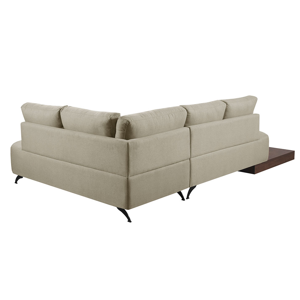Sofá 4 Lugares Paris com Apoio Lateral Linho Creme