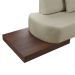 Sofá 4 Lugares Paris com Apoio Lateral Linho Creme