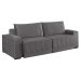 Sofá 4 Lugares Retrátil Línea Veludo Cinza 250cm