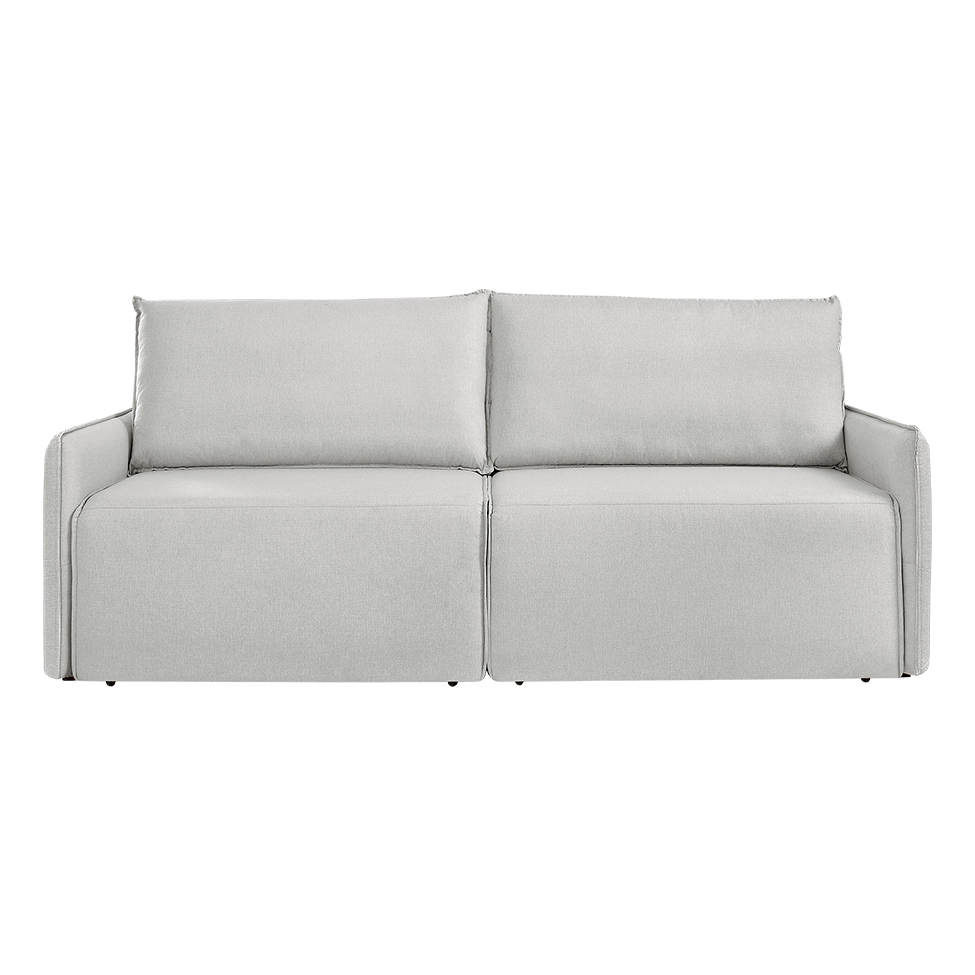 Sofá 4 Lugares Retrátil Urban com USB Linho Cinza 260 cm