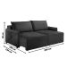 Sofá 4 Lugares Retrátil Urban com USB Linho Grafite 260 cm