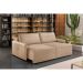 Sofá 4 Lugares Retrátil Urban com USB Linho Palha 260 cm