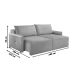 Sofá 4 Lugares Retrátil Urban com USB Linho Palha 260 cm