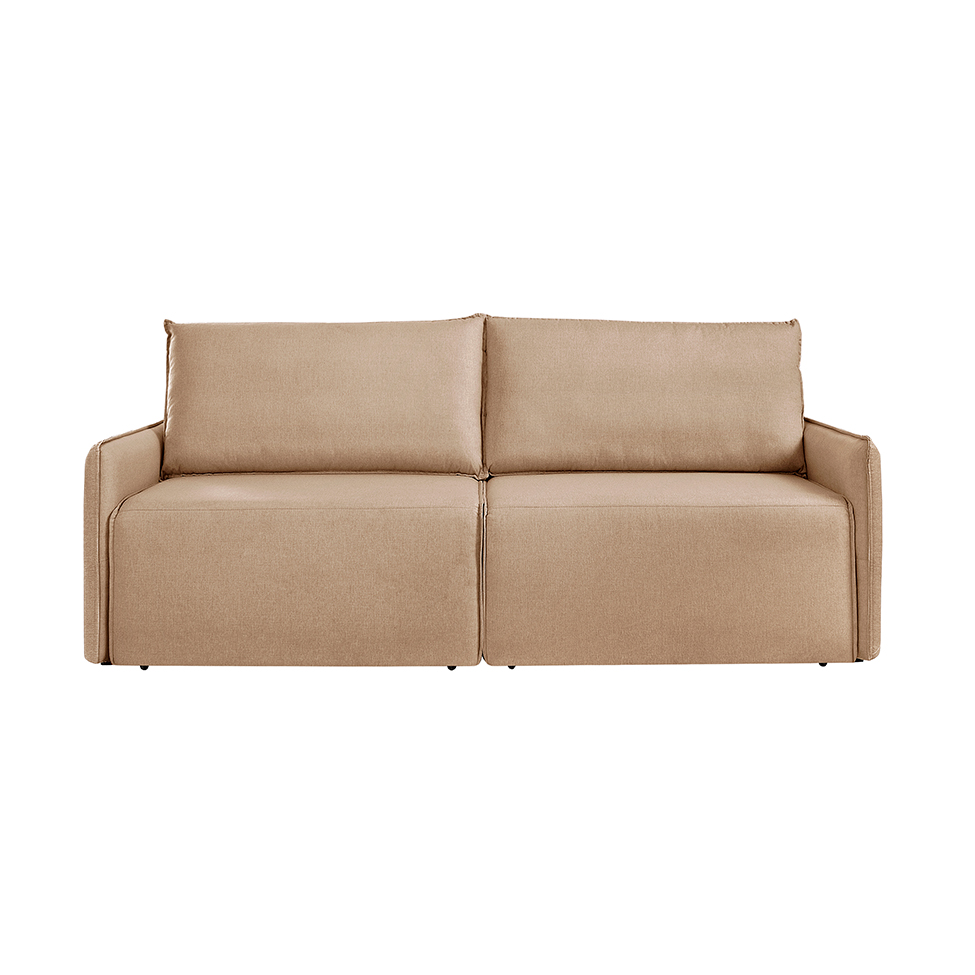 Sofá 4 Lugares Retrátil Urban com USB Linho Palha 260 cm
