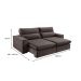 Sofá 4 Lugares Retrátil e Reclinável Free Veludo Cinza 250 cm