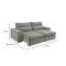 Sofá 4 Lugares Retrátil e Reclinável Free Veludo Cinza Prateado 250 cm