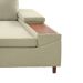 Sofá 5 Lugares com Chaise Direito Clássico Linho Palha