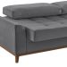 Sofá Living Casal 3 Lugares Alegra II com Entrada USB Cinza