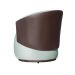Kit 02 Poltronas Orgânico Beatriz Veludo Acqua Com Composê Corino Marrom