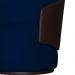 Kit 02 Poltronas Orgânico Beatriz Veludo Azul Marinho Com Composê Corino Marrom